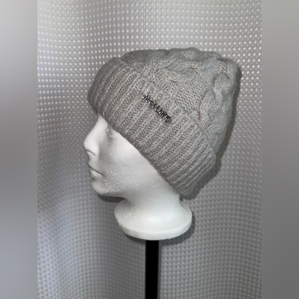 Madden NYC cable knit gray Beanie